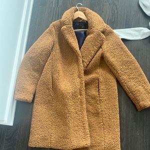 jcrew Teddy sherpa topcoat
